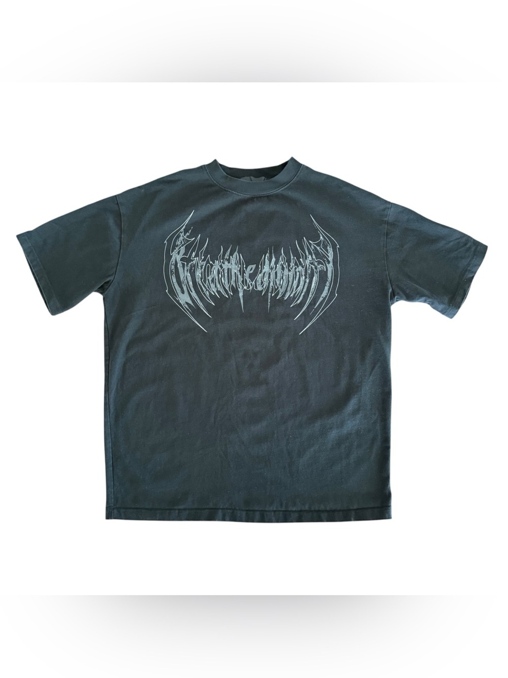 Breathe Divinity Oversized Grunge Black Cross And Bones Shirt Streetwear Men L